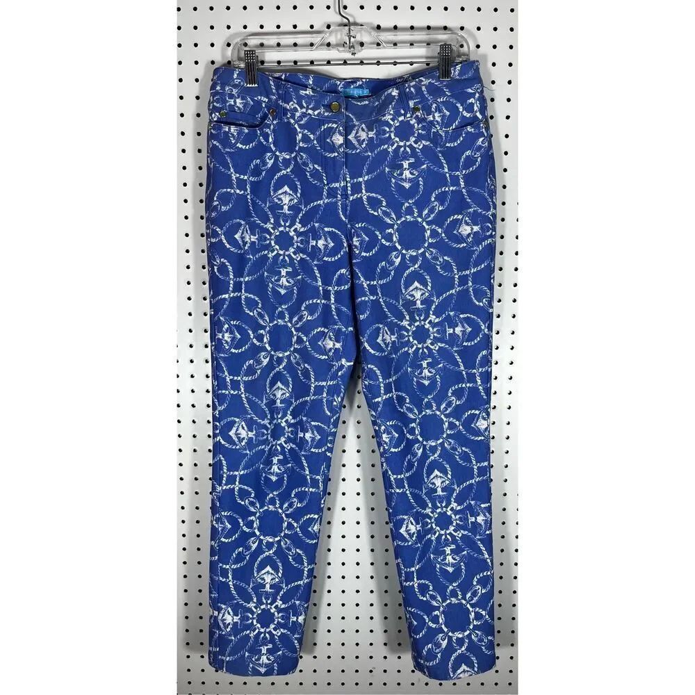 J.McLaughlin nautical print jeans size 12
